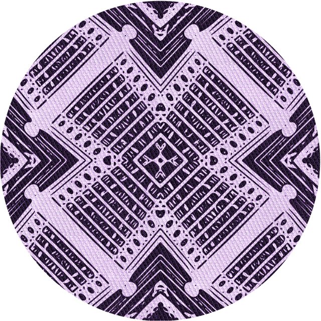 Ahgly Tapis Rond Lavable en Machine Intérieur Transitionnel Fleur Rose, 8 Pieds Rond