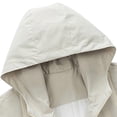 thumbnail image 4 of Mgmyaa Men's Waterproof Jacket Solid Color Full Zip Hooded Windproof Rain Jacket, Lightweight Packable Long Sleeve Outerwear, 4 of 5