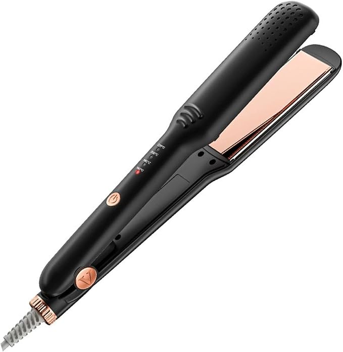 Hair Straightener, 1.6 Inch Flat Iron Straightener and Curler 2 in 1 for Less Frizz for Women Men Shinier & Smoother Hair