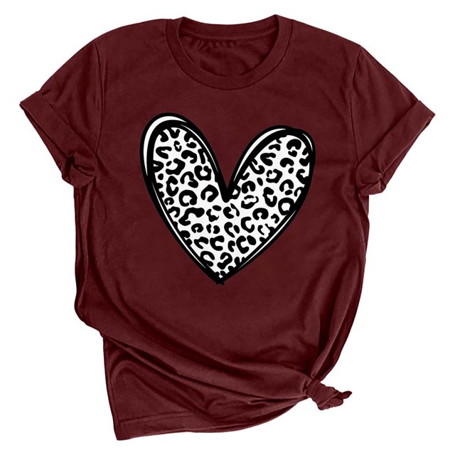 Birdeem Women Printing Short Sleeve Top Short Sleeve Round Neck Top Shirt