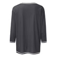 thumbnail image 4 of JIRNDf Chemises pour Femmes Hauts d'Été Tendance Manches Longues Col Rond Drôle Squelette Imprimé Coupe Ajustée T-Shirt Tunique T-Shirt pour Femmes Blouse Décontractée Gris P, 4 of 5