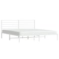 thumbnail image 2 of vidaXL Metal Bed Frame with Headboard White 183x213 cm, 2 of 5