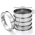 thumbnail image 3 of ​​Piwvid 6 Pack Stainless Steel Crumpet Rings, 4 Inch Double Rolled English Style Round Molds for Pancakes, Baking Breakfast Pastries or Homemade Crumpets​​, 3 of 6