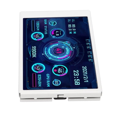 3.5 Inch IPS USB Mini Screen, Computer Temp Monitor AIDA64 PC Temperature Display USB C Sub Screen PC CPU Data Monitor 320 X 480 for AIDA64 PC CPU RAM Hard Disk Data Monitor
