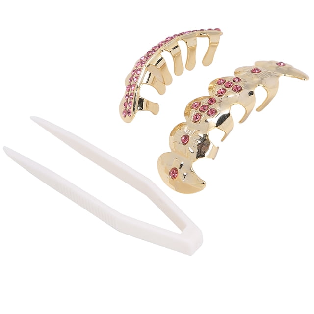 Decoration Gold Teeth Brace Set Metal Teeth Decoration Jewelry for Party Hip Hop Show