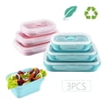 thumbnail image 3 of Yeacher 3pcs Silicone Food Storage Containers with Lids Meal Prep Containers Food Prep Lunch Box, 3 of 8