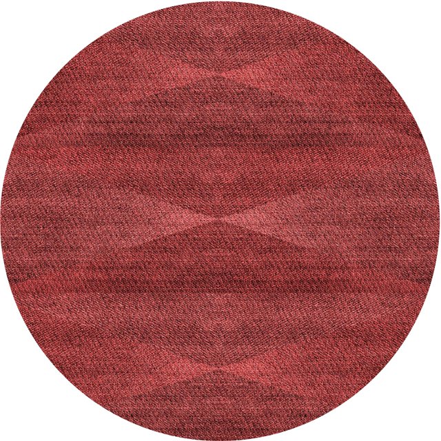 Ahgly Company Tapis Rond Lavable en Machine Intérieur Transitionnel Rouge Tomate, 6 Pieds Rond