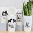 thumbnail image 4 of Plant Pot Cover Indoor Plastic Rattan Flower Cover Round Modern Decor Planter Pot, 4 of 7