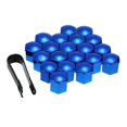 thumbnail image 1 of Almencla 20 Pieces 17mm Wheel Chrome Lug Nut Bolt Auto Hub Tyre Screw Protector Blue, 1 of 8