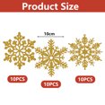 thumbnail image 2 of Plastic Glitter Snowflake, 10cm, 30 Per Box, 2 of 5