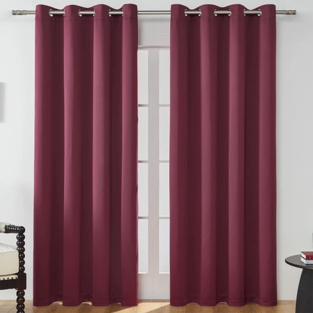 Chmadoxn Home Decor, Room Decor, Curtains Curtain Panel Pair 39 Inch W X 78 Inch L Curtain Set Stacking Elegant Curtains For Bedroom Curtains Round Hole Curtains Polyester Solid Color Curtain Fabrics