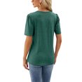 thumbnail image 2 of Bellella T-Shirts d'Été pour Femmes, T-shirt Uni à Col Rond, T-shirt Décontracté à Manches Courtes, Chandail à Enfiler, T-shirt pour Dames Vert Foncé L, 2 of 3