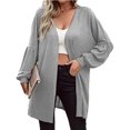 thumbnail image 1 of Babysbule Cardigans pour Femmes Liquidation Mode Femmes Cardigan Ample à Manches Longues Blouse Haut Blouse Liquidation, 1 of 6