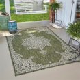 thumbnail image 2 of Unique Loom Collection Tapis de Sol Classique en Médaillon d'Intérieur/extérieur, 7 Pi x 10 Pi, Vert/ivoire, 2 of 2
