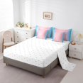 thumbnail image 3 of YST Blue and Pink Gradient 7pcs Watercolor Art Bedding Set, Geometry Lines Full Size Comforter Set, Modern Abstract Aesthetic Bed Set, 3 of 4