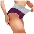 thumbnail image 3 of RKSTN 4Pc Womens Boxer Briefs High Waist Full Coverage Briefs Soft Breathable Postpartum Panties Patchwork Color Stretch Underpants, 3 of 9