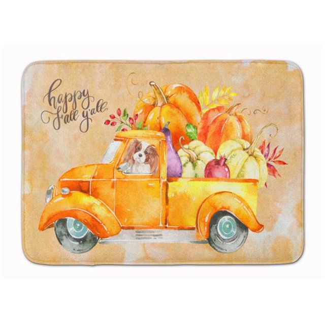 Carolines Treasures CK2650RUG Fall Harvest Blenheim Cavalier Spaniel Machine Washable Memory Foam Mat