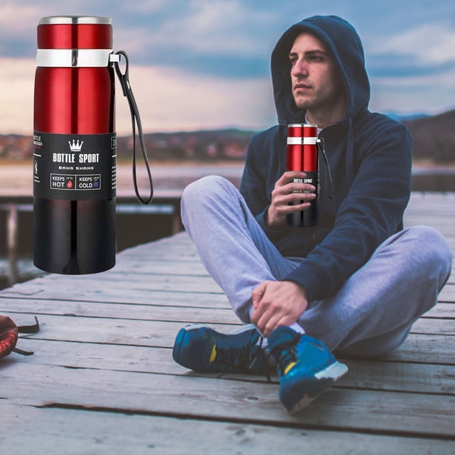 Clearance! Winter Portable Rope Insulation Cup Stainless Steel Outdoor Vehicle Mounted Large Capacity Insulation Cup 1000ml Liquidation Pallet Deals of Today #06