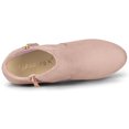 thumbnail image 4 of Unique Bargains Women's Side Zip Low Platform Block Heel Ankle Booties, 4 of 6