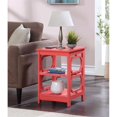 thumbnail image 1 of Convenience Concepts Omega Table d'Appoint avec Étagères, Fini Bois Rose Corail, 1 of 6
