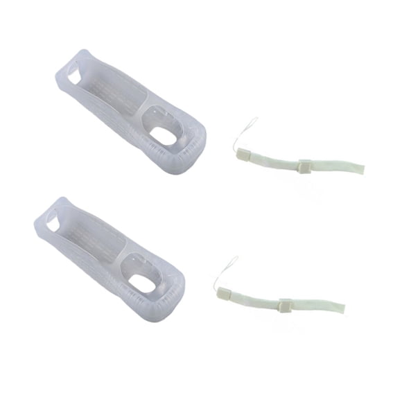 relayinert 2 Sets Silicone Cover Game Supplies Convenient Home Dust Remover Wear-Resistant Protective Sleeves Teenagers Boys Controller white