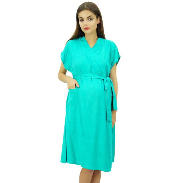Bimba Maternity Robe Nursing Coverup With Side Shoulder Buttons Baby Shower Gift