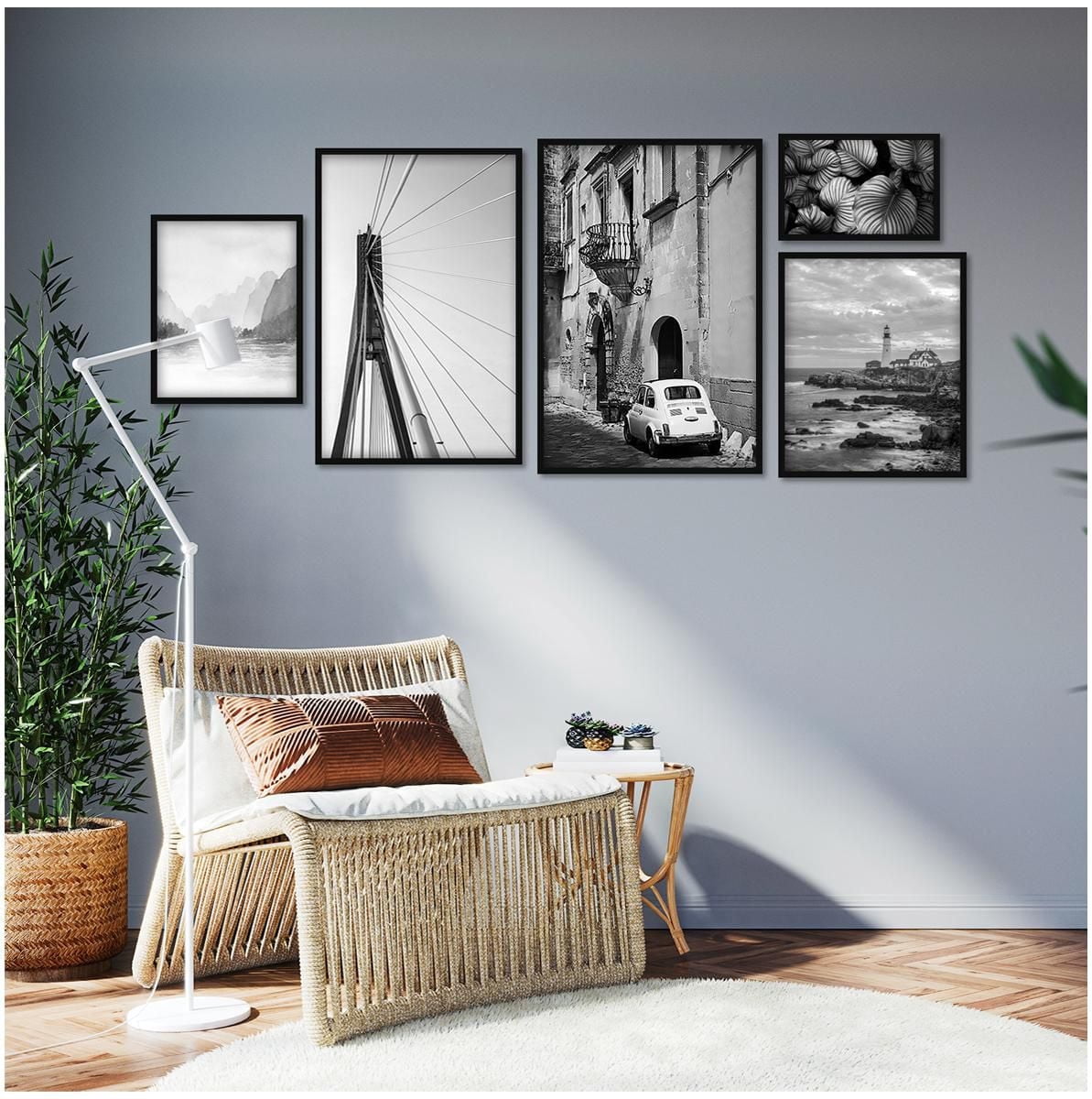 Hometrends Cadre-affiche mural 24x36po, noir