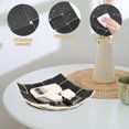 thumbnail image 3 of CHUANK 2 Pcs Valet Tray PU Leather Key Bowl Reversible Valet Tray Organizer Square Weave Nightstand Organizer Tray Waterproof Key Tray Decorative Catchall Tray for Man, 3 of 10
