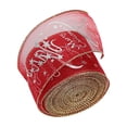 thumbnail image 2 of Christmas Ribbon with Handmade Bow and Christmas Tree Pattern for Gift Wrapping and Holiday Decor, 2 of 6