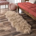 thumbnail image 2 of Tapis Double en Peau de Mouton Milan Naturel / 2'x6', 2 of 4