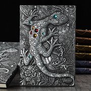 EGNMCR Diary NoteBook Notebooks for Work Lizard Personality Pattern Hardcover Notebook Retro Notepad embossed notebook