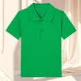 thumbnail image 2 of Annhoo Polos d'Été pour Filles à Manches Courtes, Col Rabattu, Boutons, Coton, Tennis, Uni, Décontracté, Tunique Basique, 2 à 15 Ans, 2 of 3
