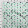 thumbnail image 4 of oneOone Cotton Jersey Green Fabric Beach Craft Projects Decor Fabric Printed By The Yard 58 Inch Wide, 4 of 4