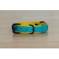 thumbnail image 5 of Dog Collar. Handmade Genuine Leather Dog Collar – Teal with Yellow Inner Liner, Adjustable Buckle. Buddies Collars, 5 of 5