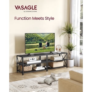 VASAGLE TV Stand for TV up to 70 Inches, TV Bench, Entertainment Center, 3-Tier TV Console