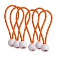 thumbnail image 1 of koolsoo 6 Pcs Heavy Duty Bungee Ball Cord Tarp Tent Tie Down Ball Rope Orange 6 inch, 1 of 9