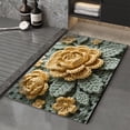 thumbnail image 4 of CaiYueKe Floral Diatomite Bath Mat - Super Absorbent Fast Drying Non Slip Washable Bathroom Rug, Water Absorbing Shower Mat for Toilet Kitchen Laundry Room Entrance Floor Mat, 4 of 7