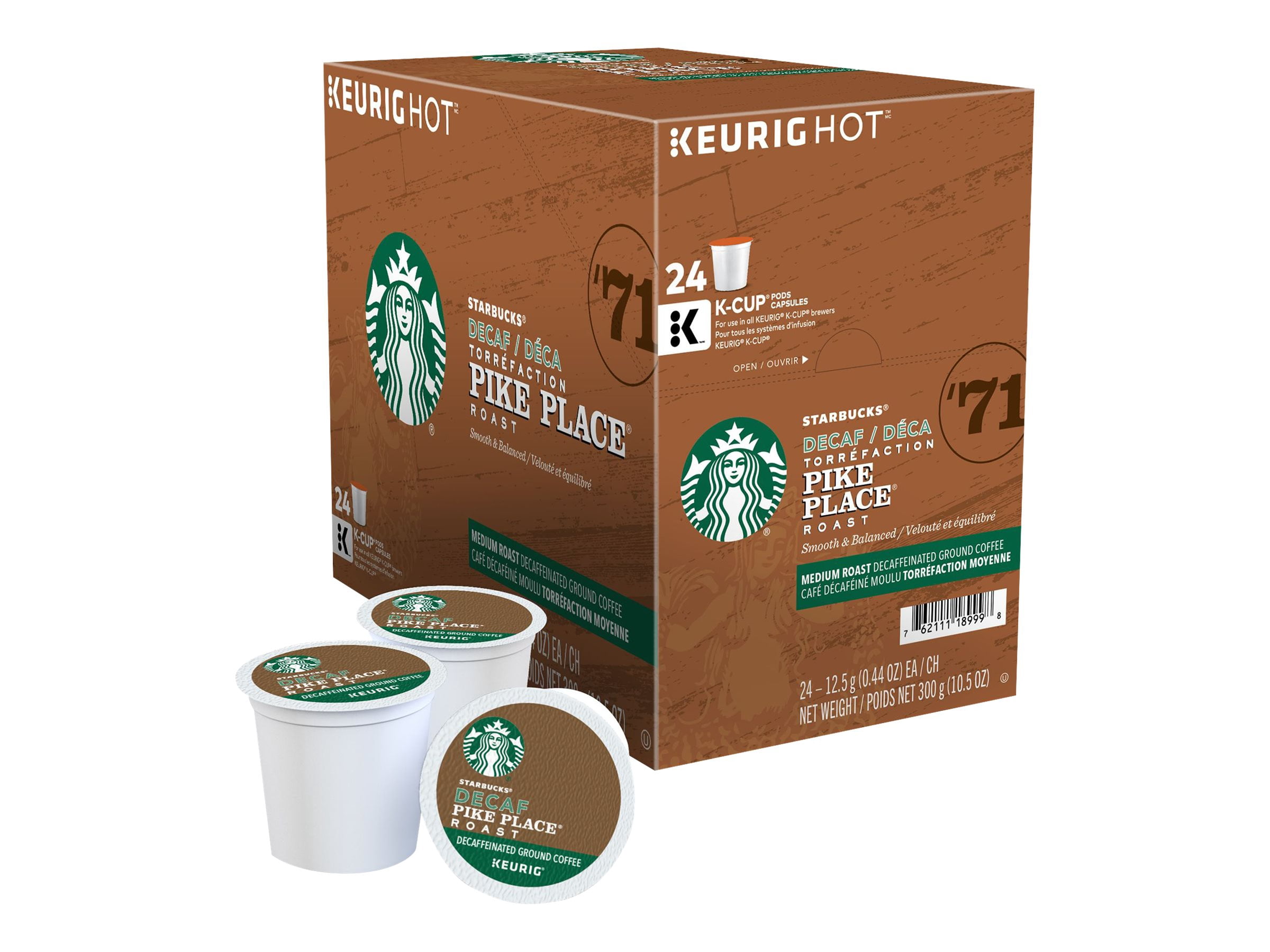 Starbucks SBK12434952 PikePlace Decaf K-Cup - Pack of 24