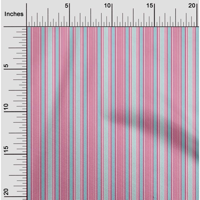 oneOone Silk Tabby Fabric Multicolor Stripe Print Sewing Fabric BTY 42 Inch Wide
