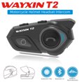 thumbnail image 3 of Wayxin T2 Motorcycle Helmet Bluetooth Headset with Auto-Answer Tech, IPX6 Waterproof, 2-Person Full-Duplex Intercom (30m Range), 40mm HD Stereo Speakers, DSP&CVC Noise Reduction, Type-C Fast Charge,, 3 of 7