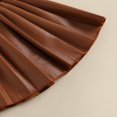 thumbnail image 4 of Girl Mini Skirt Solid Color Faux Leather Pleated Skirt, 4 of 5