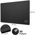 thumbnail image 4 of Large Bulletin Board Large Cork Board Alternative for Wall x es Felt Board Foldable Notice Board Pin Board Vision Board -, 4 of 8