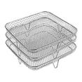 thumbnail image 3 of simhoa Grille de Friteuse à Air Chaud en Acier Inoxydable à 3 Niveaux Grille de BBQ pour Rôtir Cuisson Domestique, 3 of 8