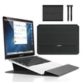thumbnail image 2 of ZZkhGO 13-14 Inch Universal Laptop Bag, Multifunctional Computer Stand Sleeve, Portable Leather Laptop Case with Adjustable Stand, 2 of 2