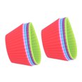 thumbnail image 1 of Fosa 10Pcs Silicone Muffin Cup Resuable Food Grade Cake Mold Cupcake For Home, 1 of 8