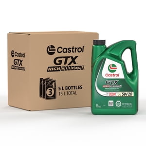 Castrol GTX High Mileage 5W20 5L Case Pack -3X5L Jugs