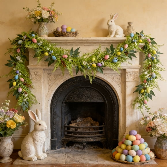 Dvkptbk Eggs Rattan Decoration Easter Eggs Rattan Home Eggs Watercress Rattan Simulation Eggs Rattan easter decorations