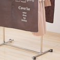 thumbnail image 3 of Clothes Dust Cover Nonwoven Dust Prevention Waterproof Transparent Window Design Hanging Garment Protectors Coffee, 3 of 3