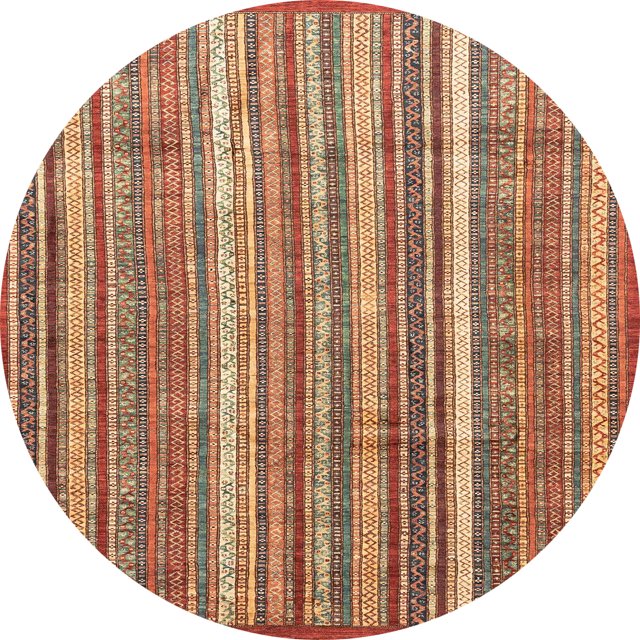 Ahgly Company Tapis d'Intérieur Ronds Abstraits Rouges Abstraits pour Aire, 5 Pieds Rond
