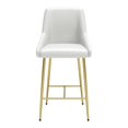 thumbnail image 4 of Zuo Modern Madelaine Counter Chair, White & Gold (Set of 1), 4 of 12